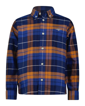 Παιδικό Kαρό Oxford Πουκάμισο Με Λογότυπο GANT Shield GANT